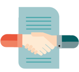© Egger & Lerch/Shutterstock/Yelosmiley Two hands seal agreement