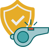 Whistle and sign with hook